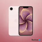 Apple iPhone 17e in Pink with rose pink background
