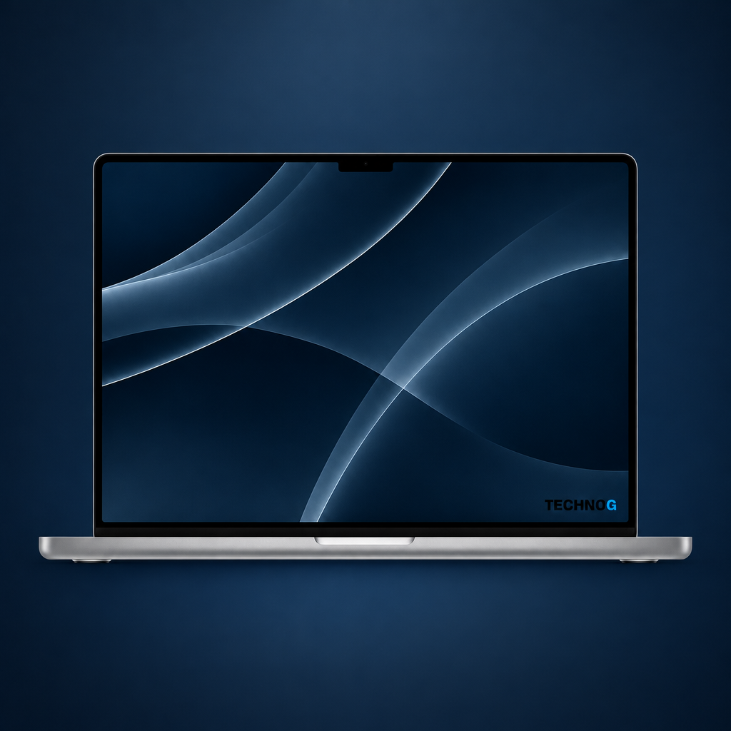 Pro M4 Pro Silver, navy background