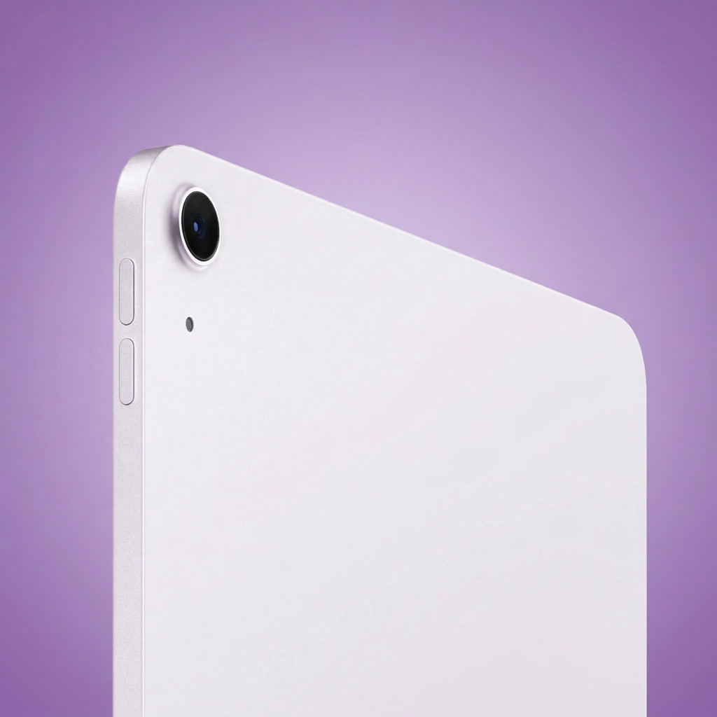 Purple iPad Air camera close-up